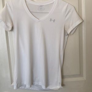 Under Armour white v-neck